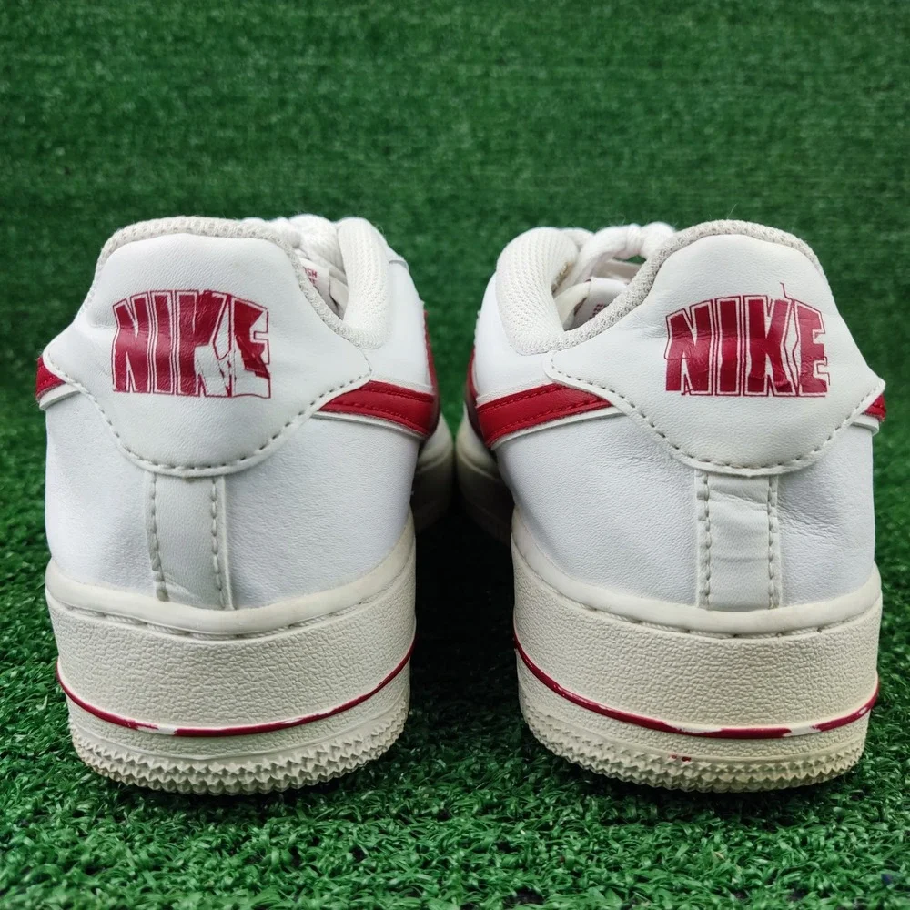 Nike Shoes Youth 6.5Y White Red Air Force 1 LV8 Utility AV6252-101 Low Top